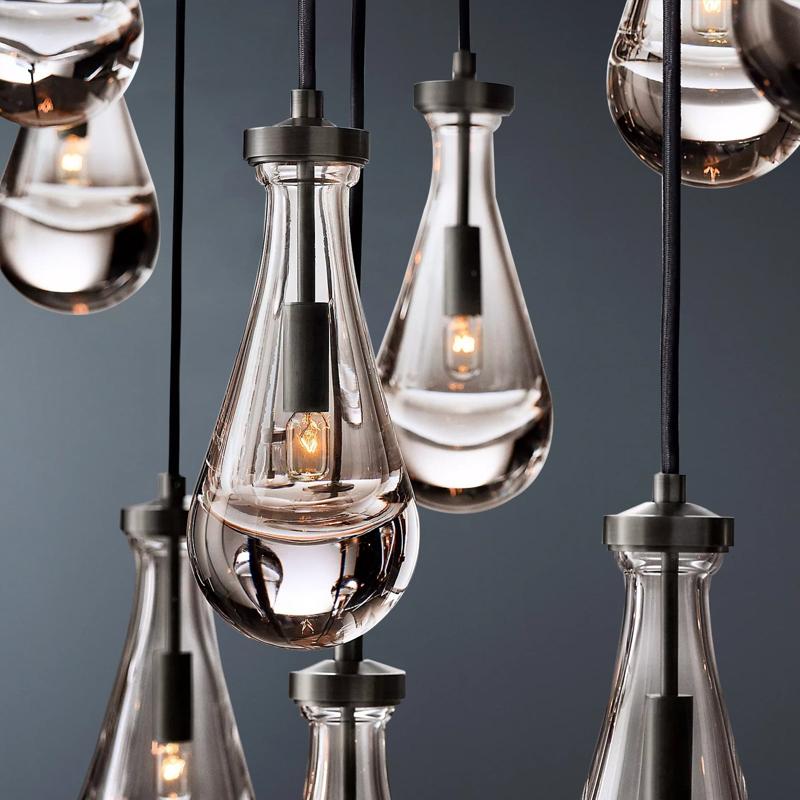 Raindrop Linear Chandelier 13-Light 54"(Long)-konalight