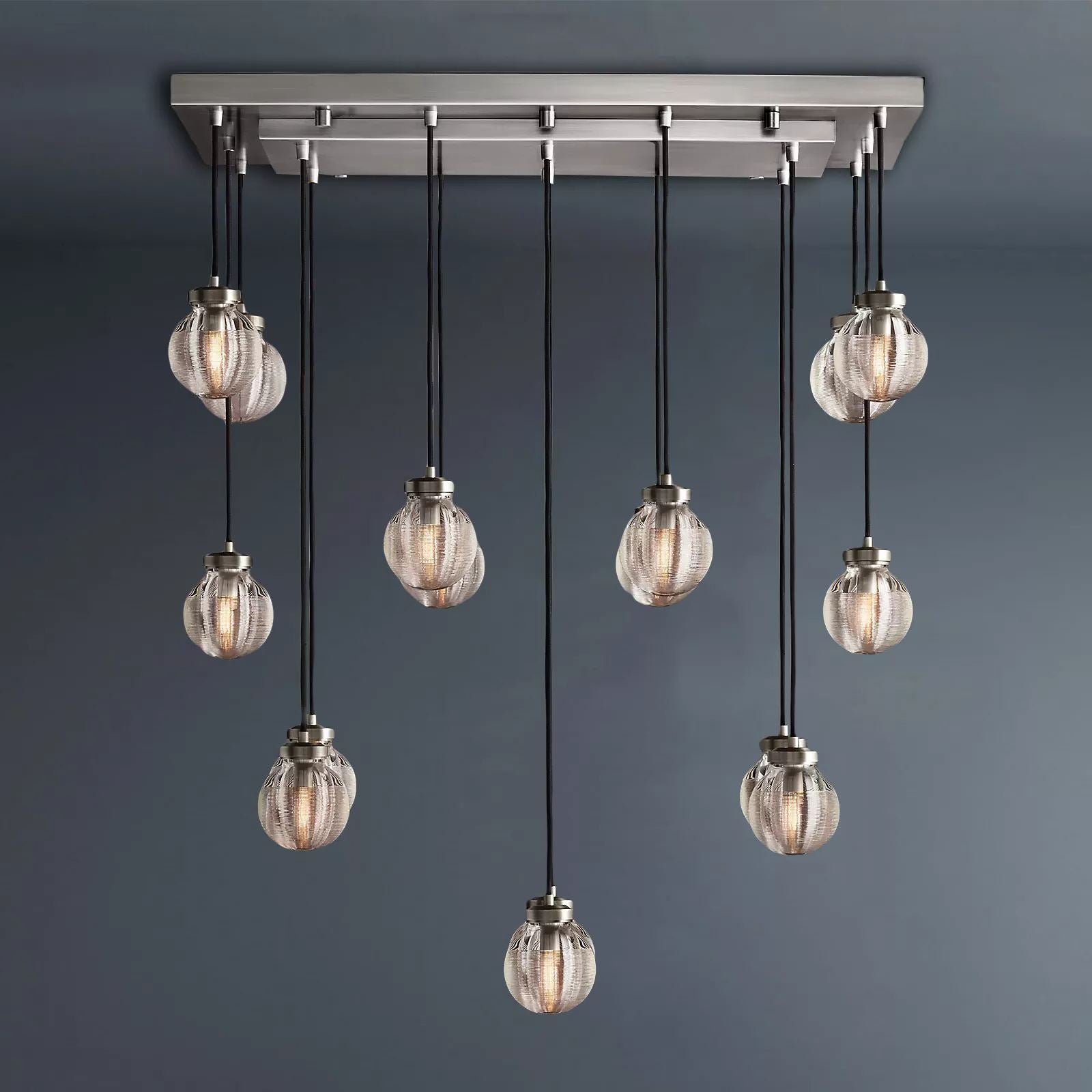 Pearl Linear Chandelier Vintage Light Fixture 36"-konalight