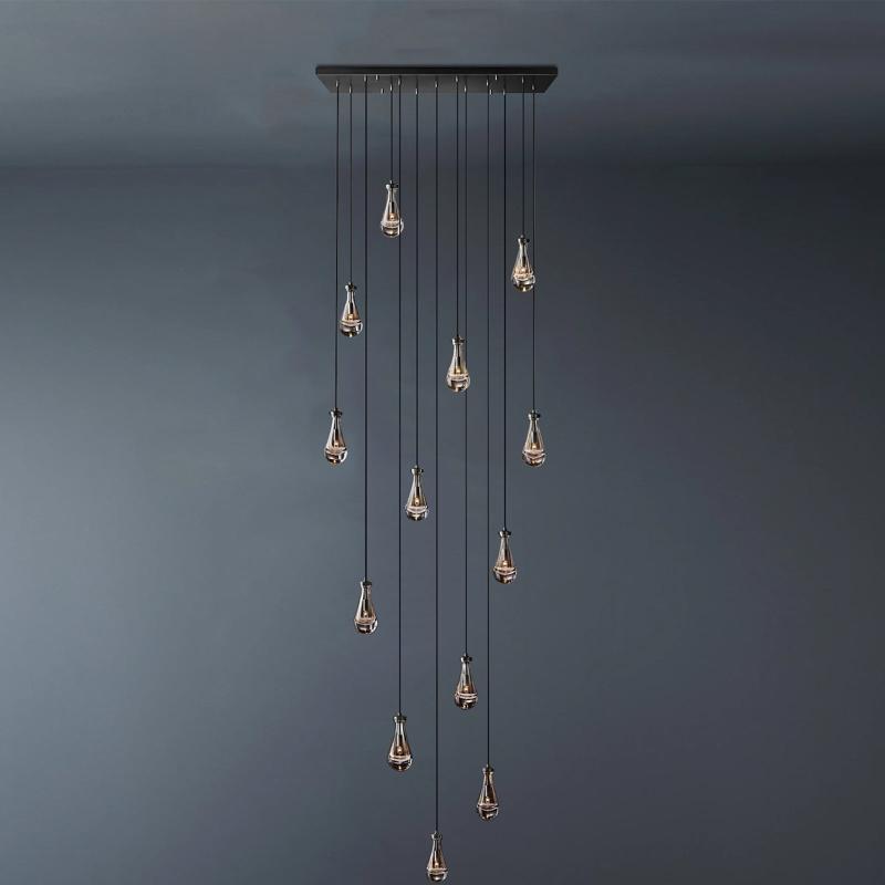 Raindrop Linear Chandelier 13-Light 54"(Long)-konalight