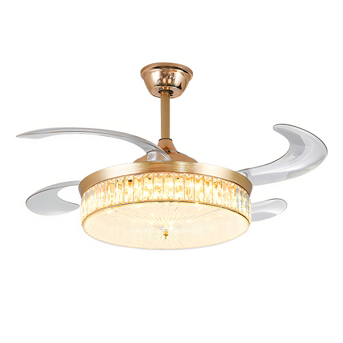 Remote Hugger Ceiling Fan Light for Low Ceilings