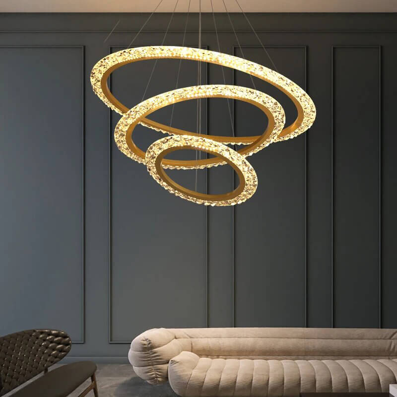 Eloer Light Luxury Ring Chandelier for Living Room