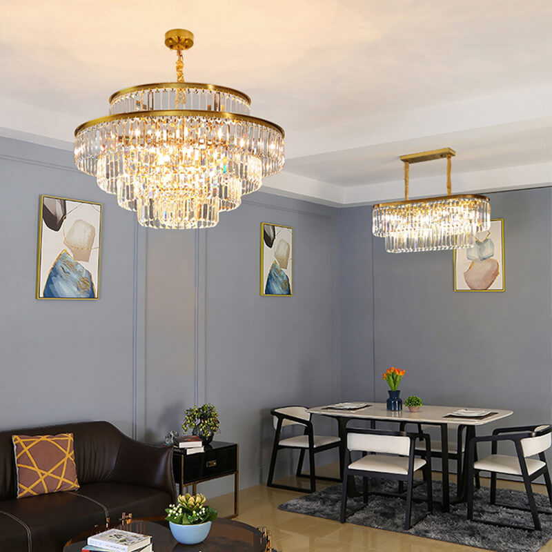 Eloer Light Luxury Crystal Chandelier for Living Room