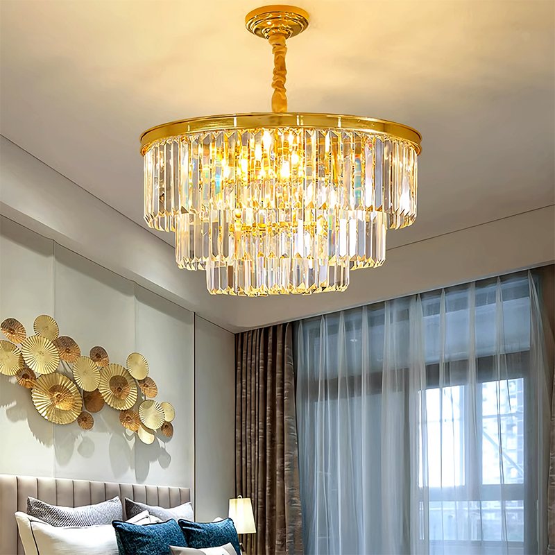 Eloer Light Luxury Crystal Chandelier for Living Room
