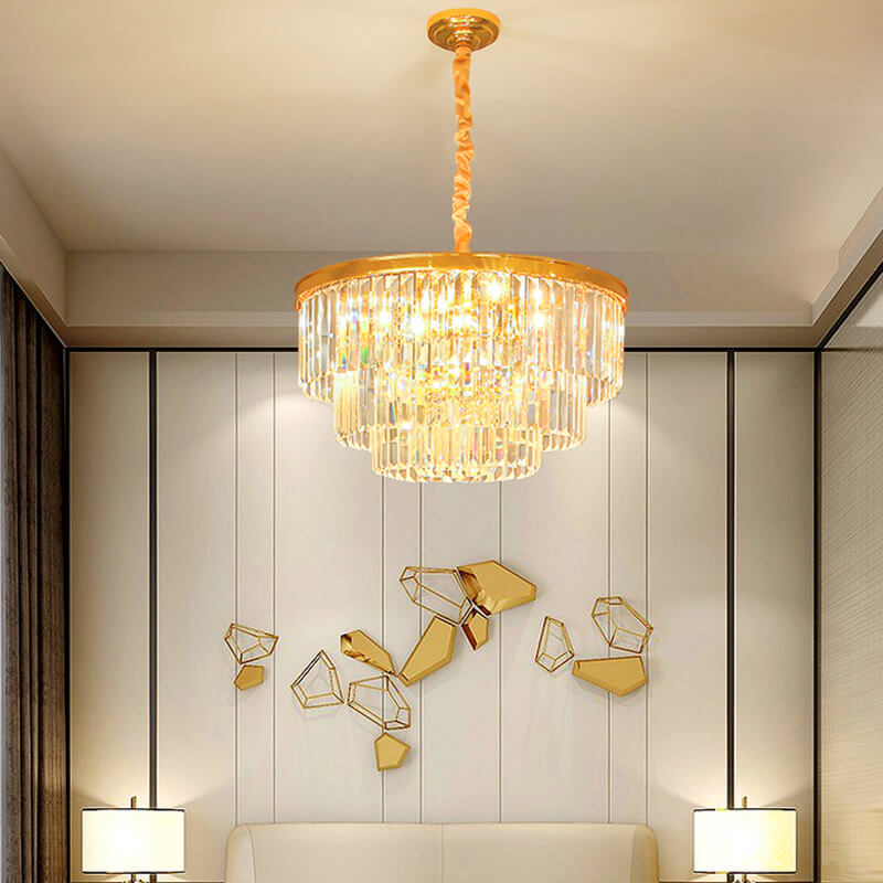 Eloer Light Luxury Crystal Chandelier for Living Room