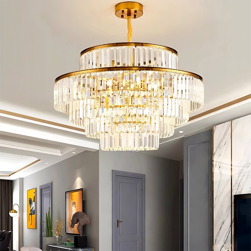 Eloer Light Luxury Crystal Chandelier for Living Room