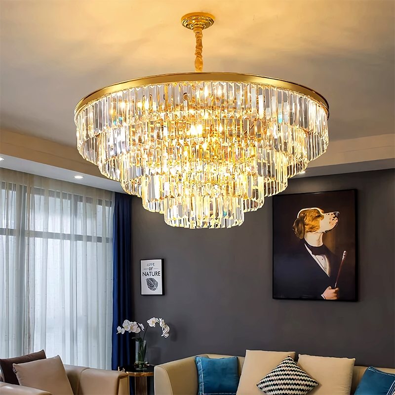 Eloer Light Luxury Crystal Chandelier for Living Room