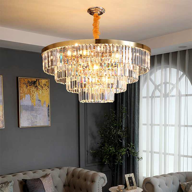Eloer Light Luxury Crystal Chandelier for Living Room