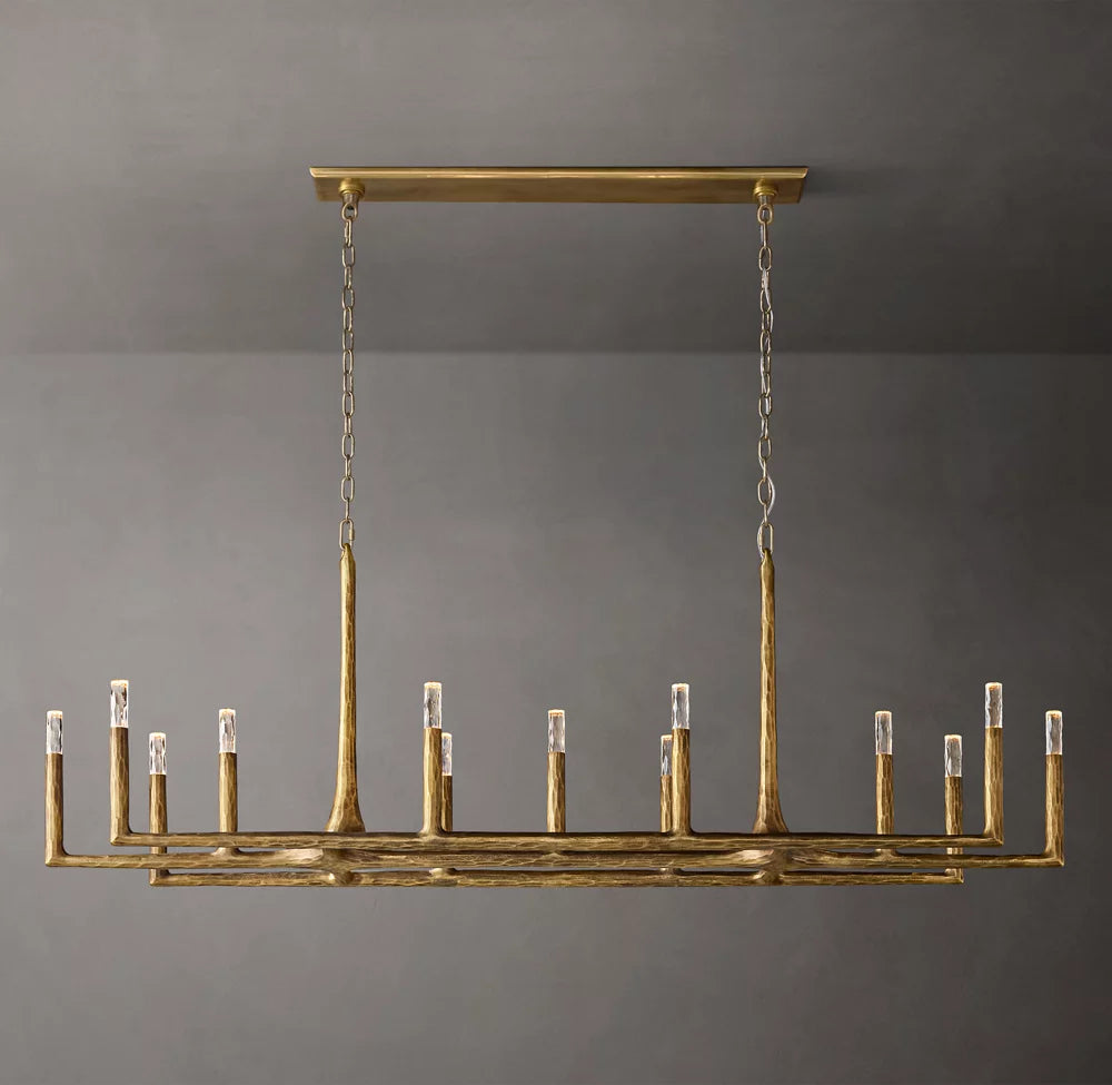 Thaddeus Linear Chandelier 72" 13-Lights For Living Room