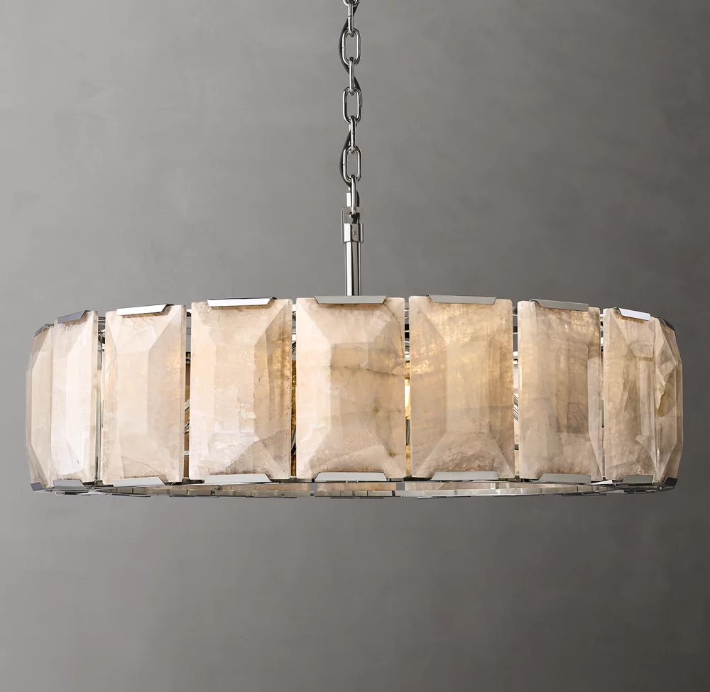 Harlow Calcite Round Chandelier D 43"