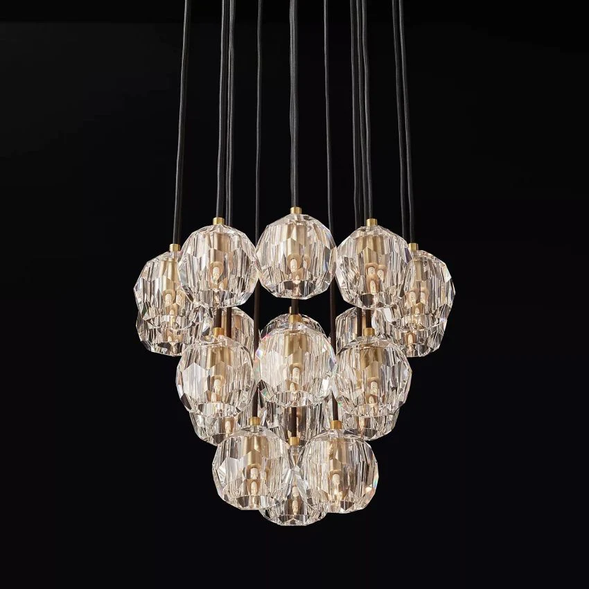 Boule De Crystal Ball Cluster Chandelier D19"-konalight