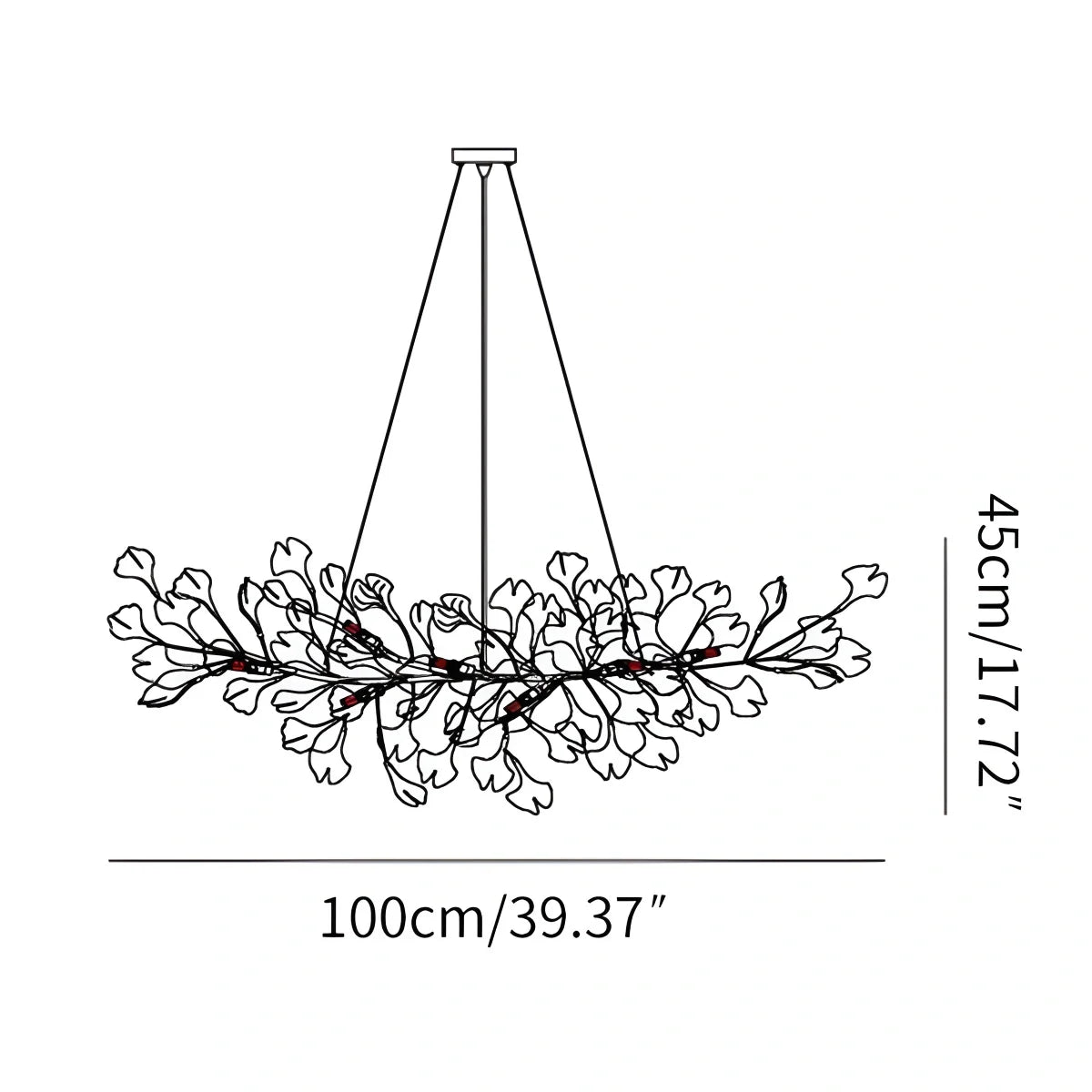 Eloer Gingko Chandeliers-B for Living Room