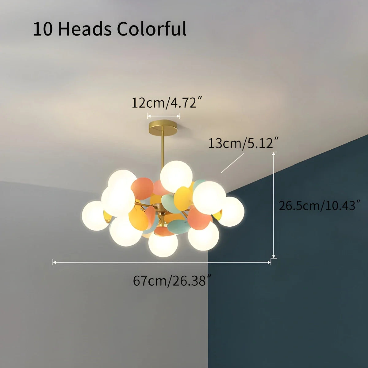 Eloer Colorful Flash Modern Chandelier for Bedroom
