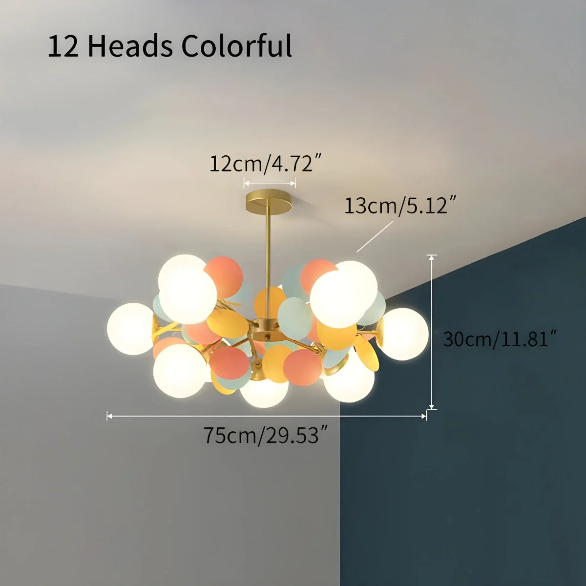 Eloer Colorful Flash Modern Chandelier for Bedroom