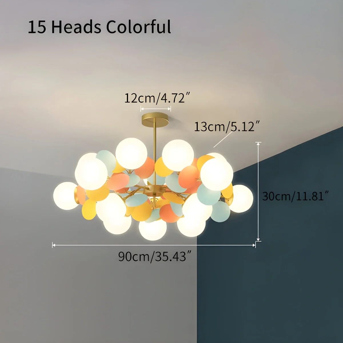 Eloer Colorful Flash Modern Chandelier for Bedroom