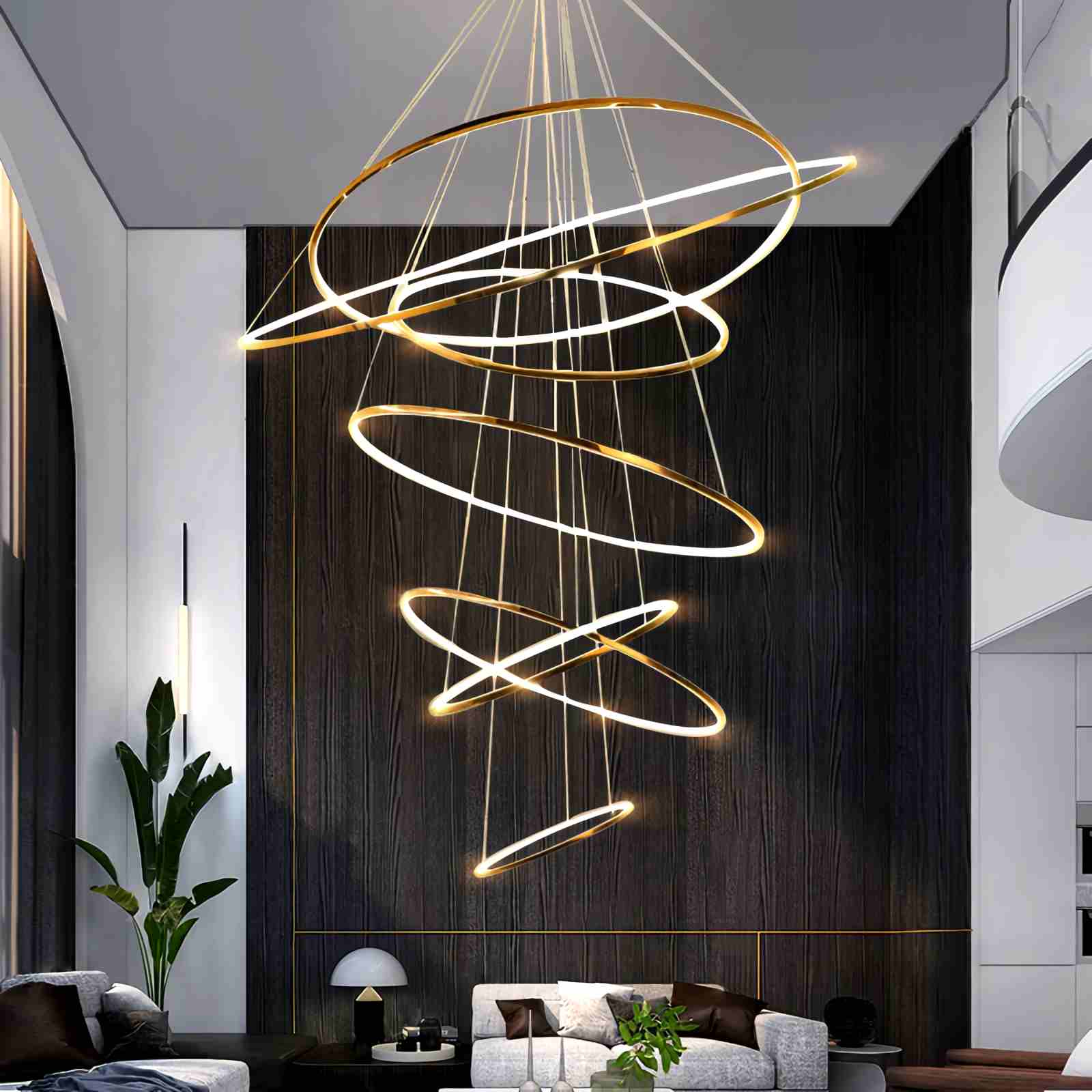Eloer Large Tiered Ring Foyer Chandelier