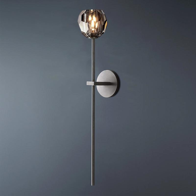 Boule De Smoke Crystal Ball Wall Sconce-konalight