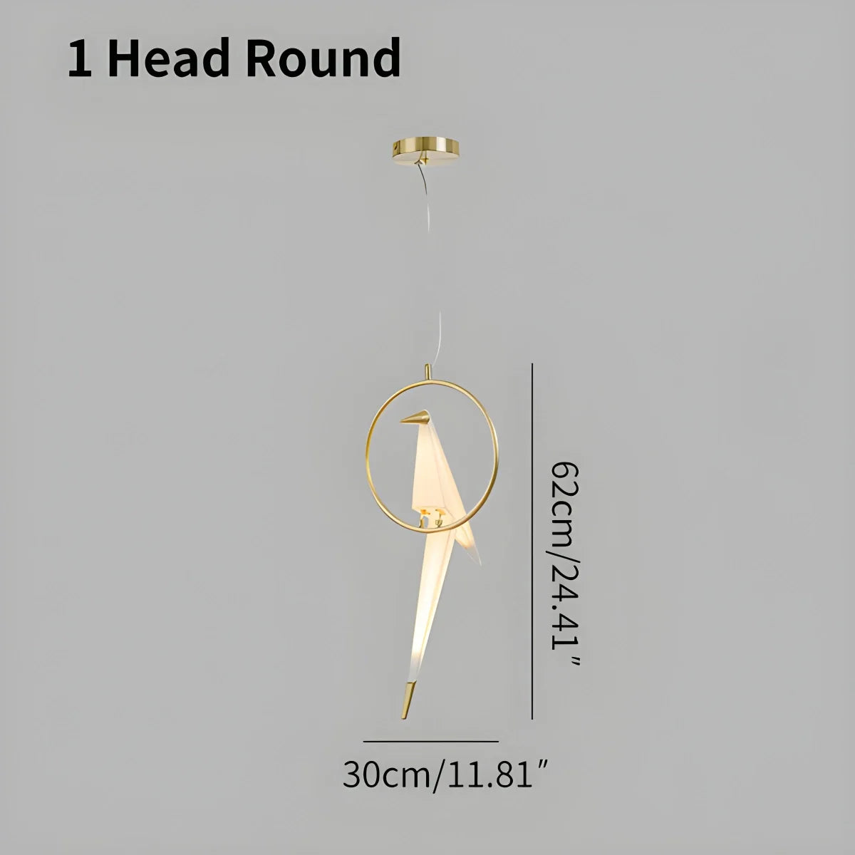 Eloer Paper Crane Bird Chandelier for Dining Room