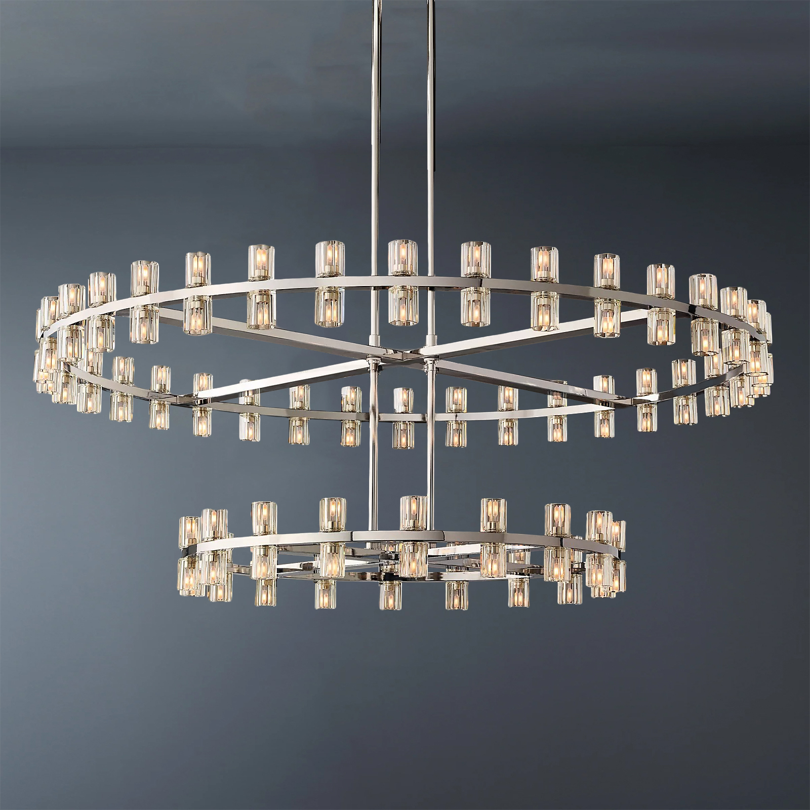 Arcachon LED Round Two-tier Chandelier 60"