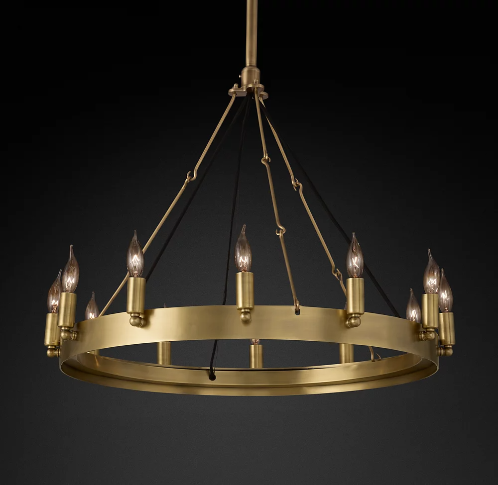 Camino Vintage Candelsbra Round Chandelier For Living Room-konalight