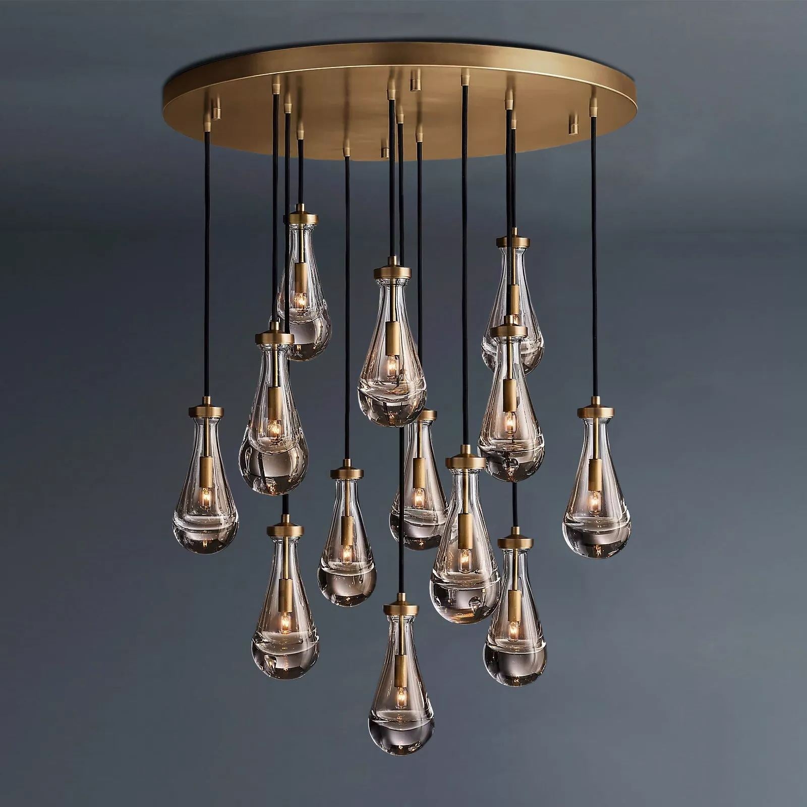 Raindrop Round Chandelier 36"-konalight