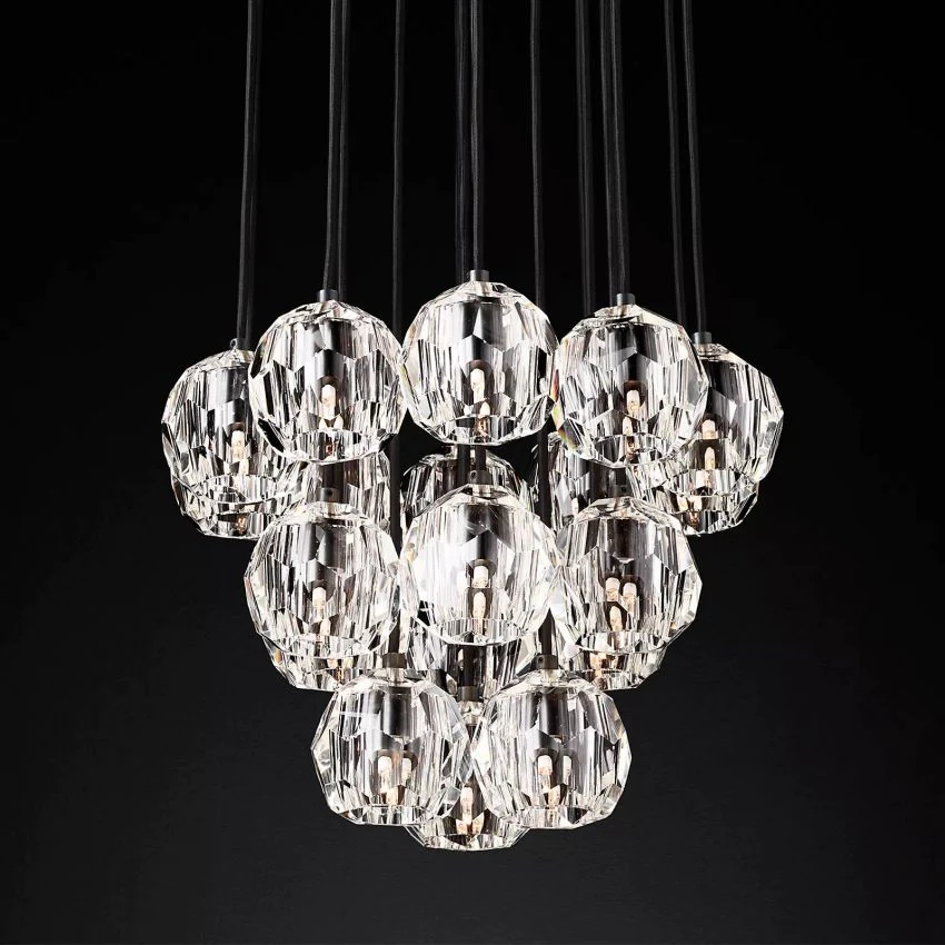 Boule De Crystal Ball Cluster Chandelier D19"-konalight