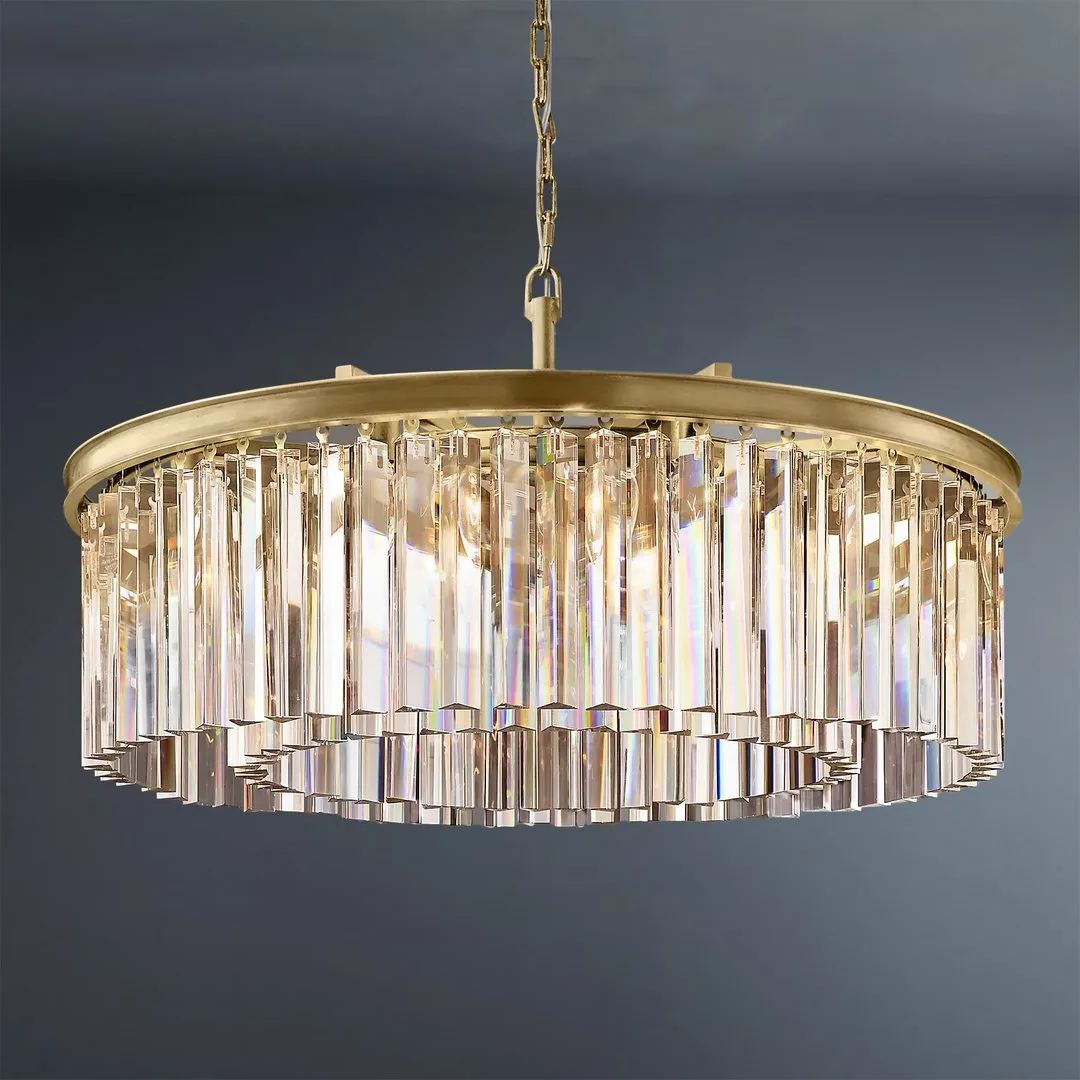 Crystal 1920s Rhys Round Chandelier L32"-konalight