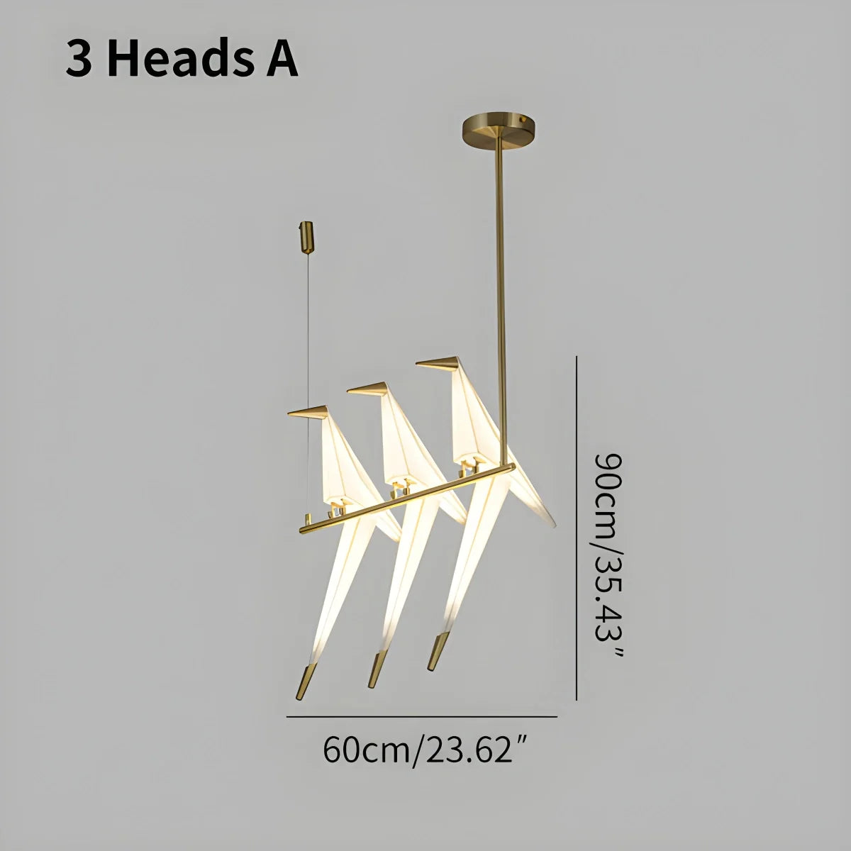 Eloer Paper Crane Bird Chandelier for Dining Room