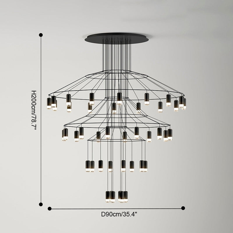 Eloer Wire Tiered Sculptural Chandelier