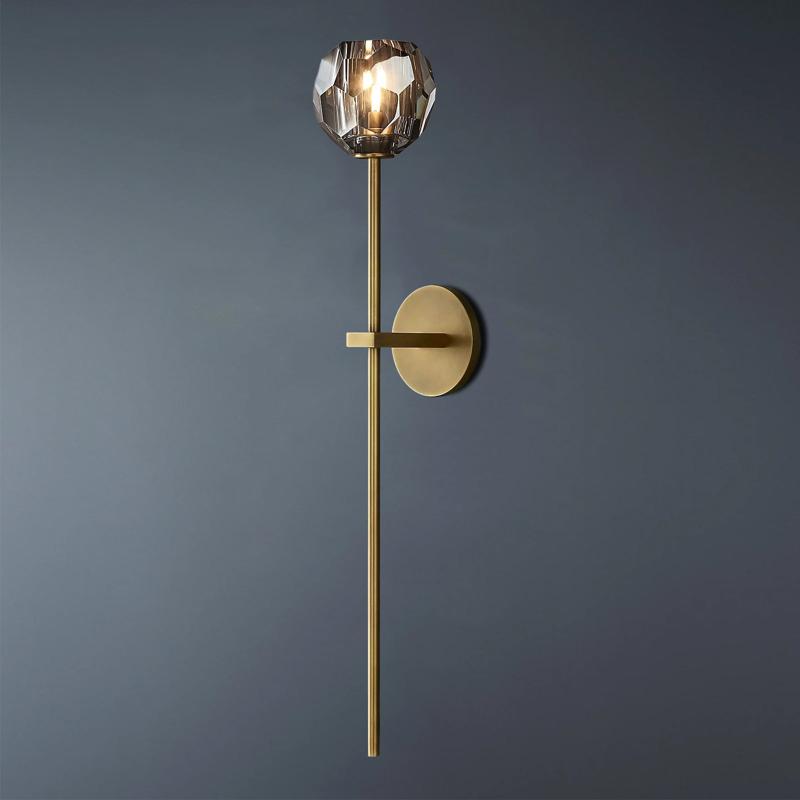 Boule De Smoke Crystal Ball Wall Sconce-konalight