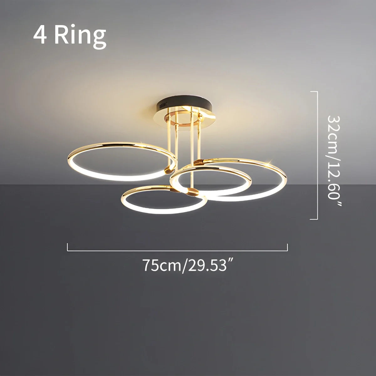 Eloer Metal Circular Chandelier Ceiling Lamp