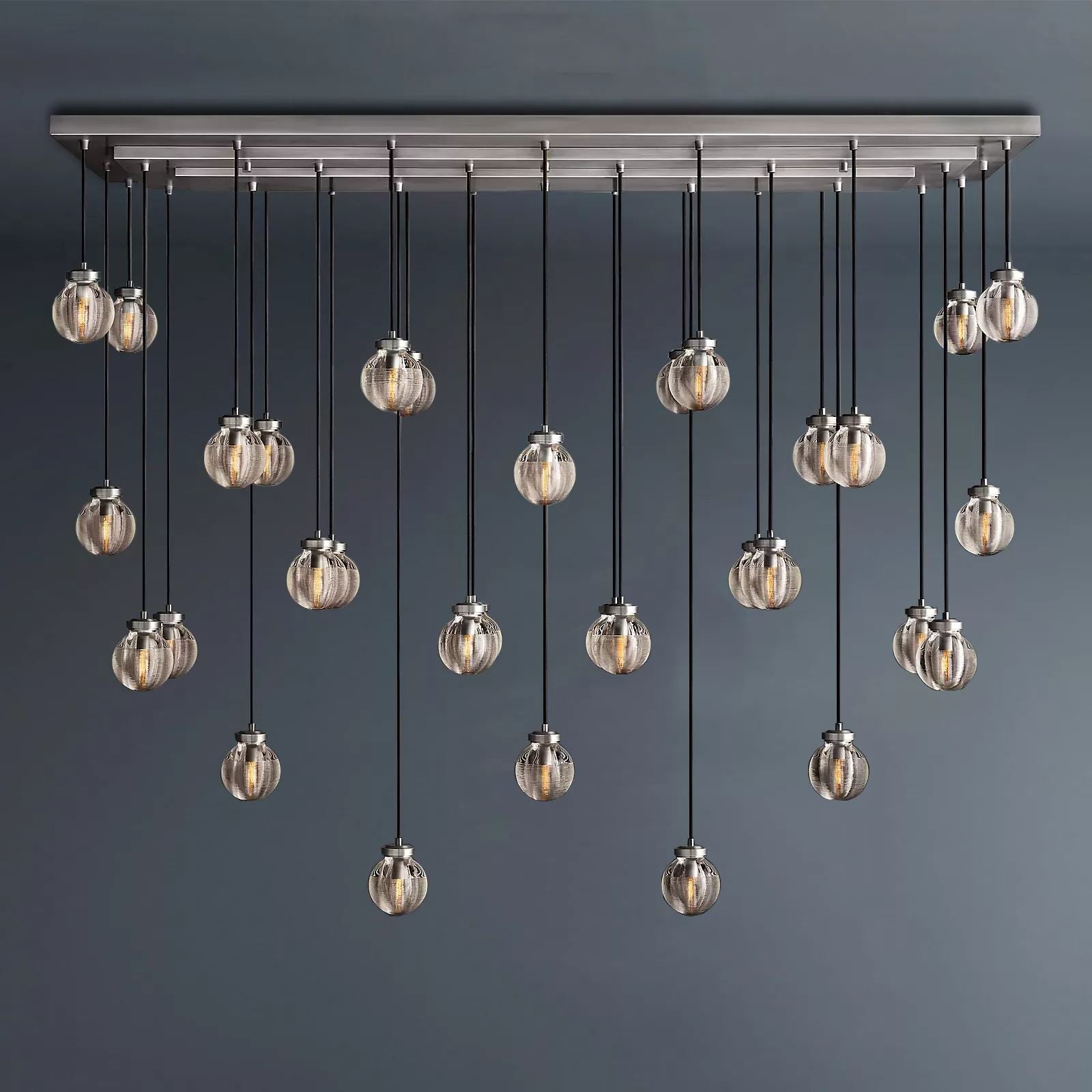 Pearl Linear Living Room Chandelier Vintage Light Fixture 72"