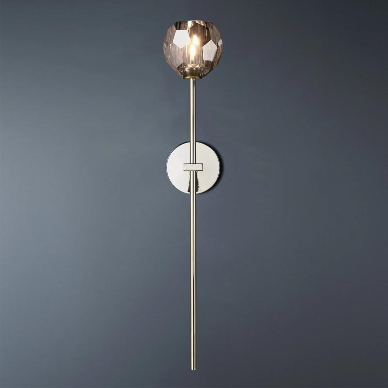 Boule De Smoke Crystal Ball Wall Sconce-konalight