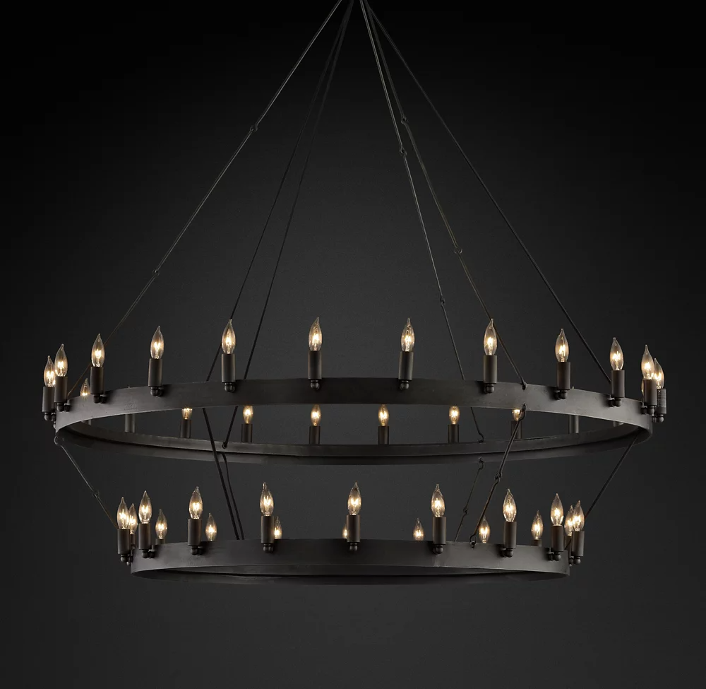 Camino Vintage Candelsbra 2-Tier Chandelier For Living Room