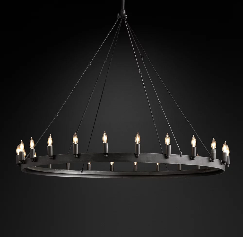 Camino Vintage Candelsbra Round Chandelier For Living Room-konalight