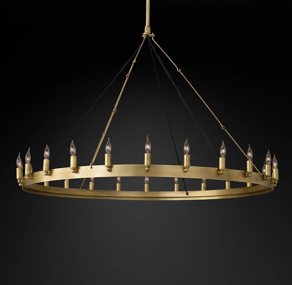 Camino Vintage Candelsbra Round Chandelier For Living Room-konalight