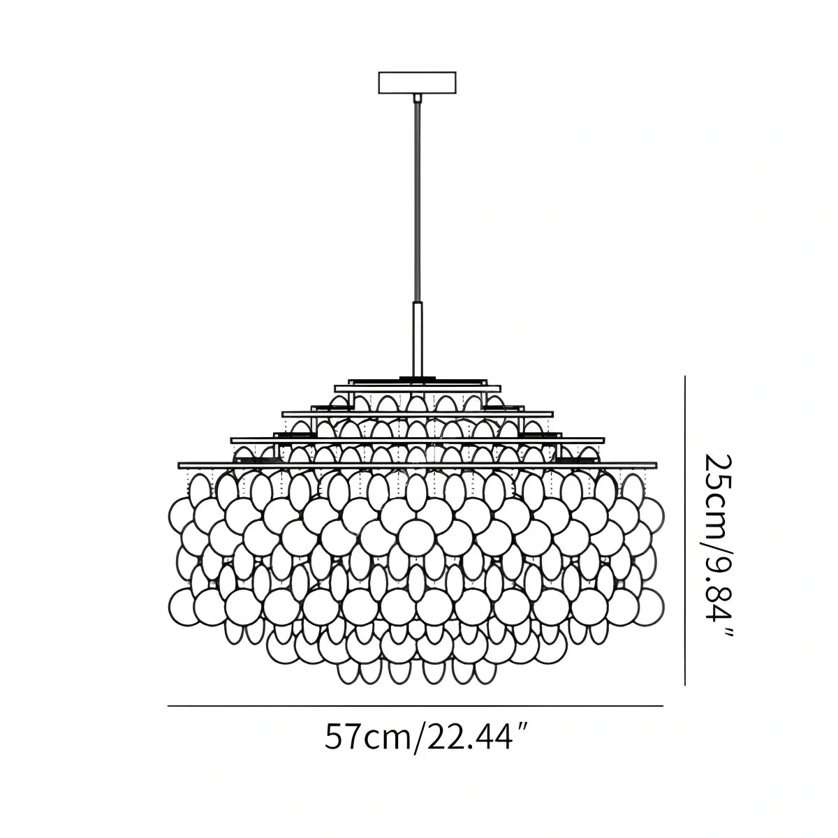 Eloer Round Shell Chandelier for Bedroom Living Room