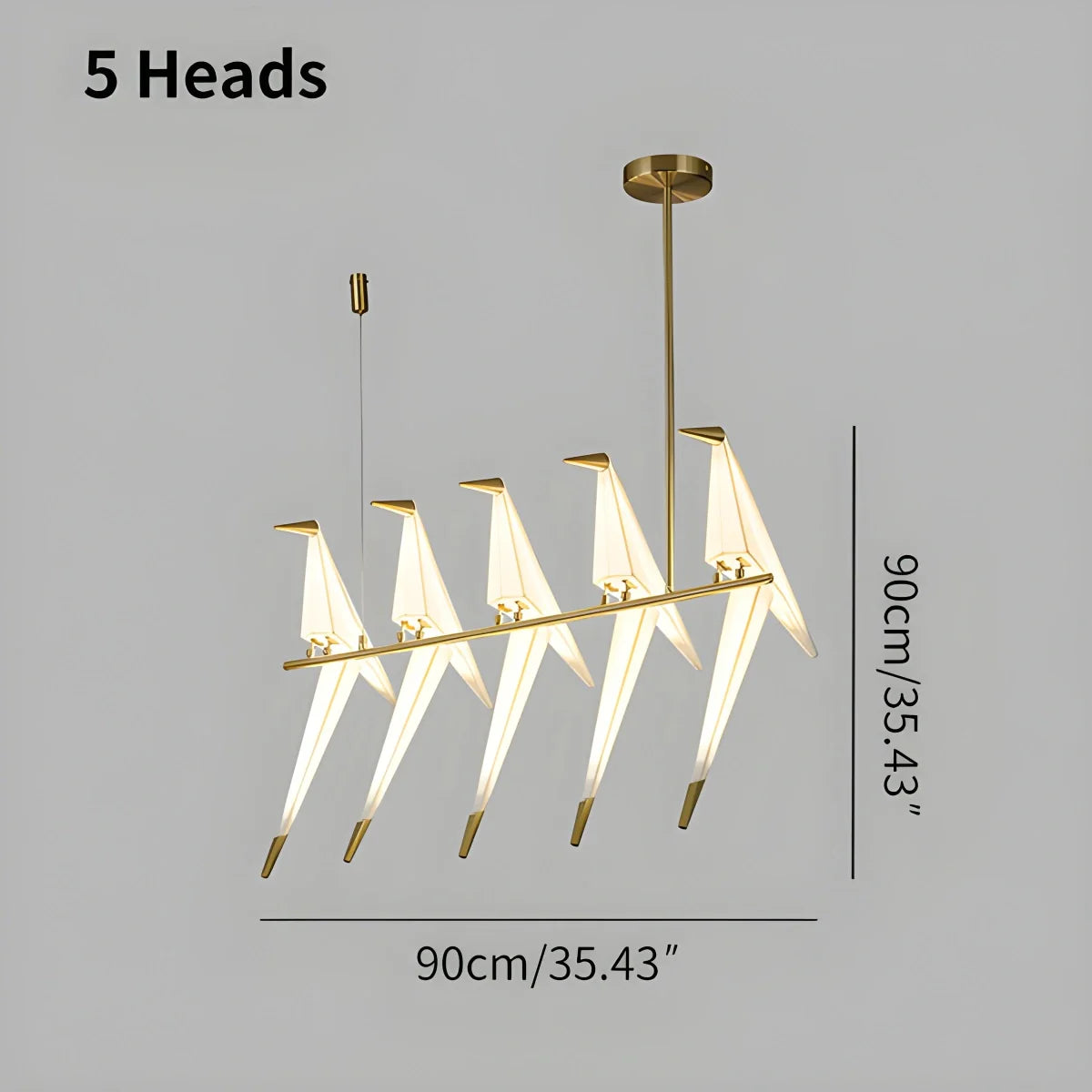 Eloer Paper Crane Bird Chandelier for Dining Room