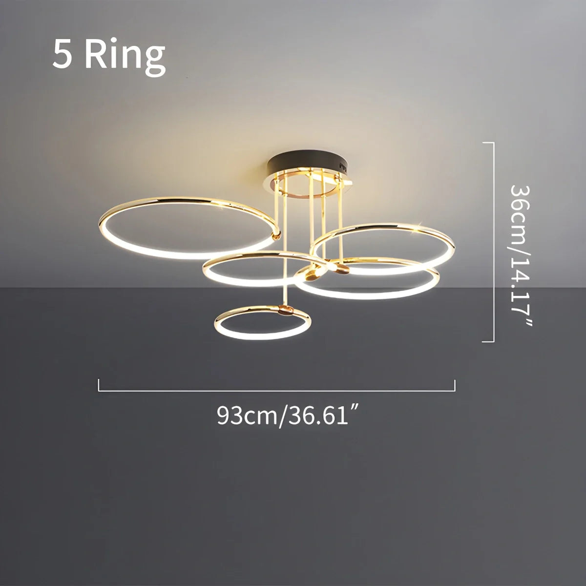 Eloer Metal Circular Chandelier Ceiling Lamp