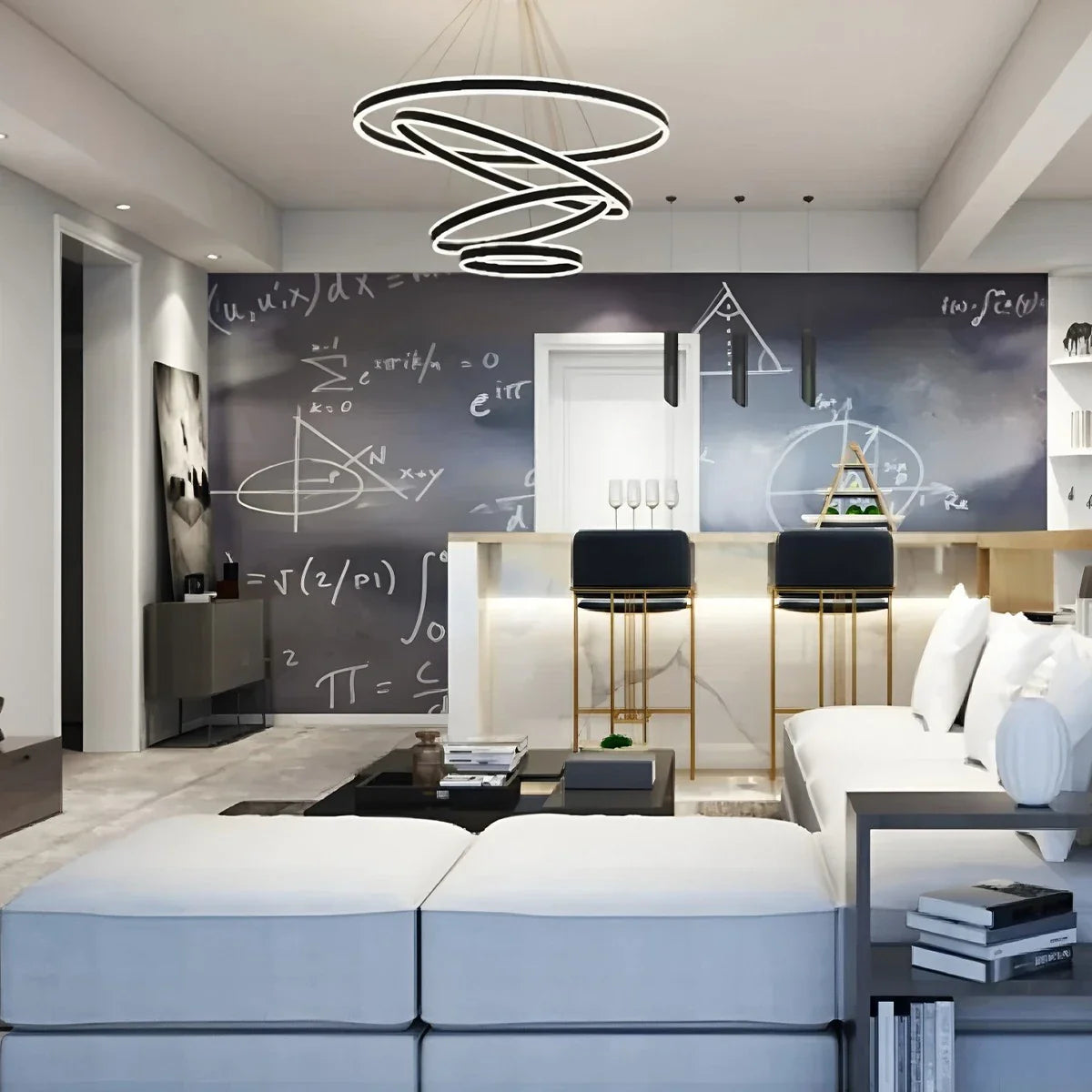 Eloer Circle Layered Living Room Chandelier