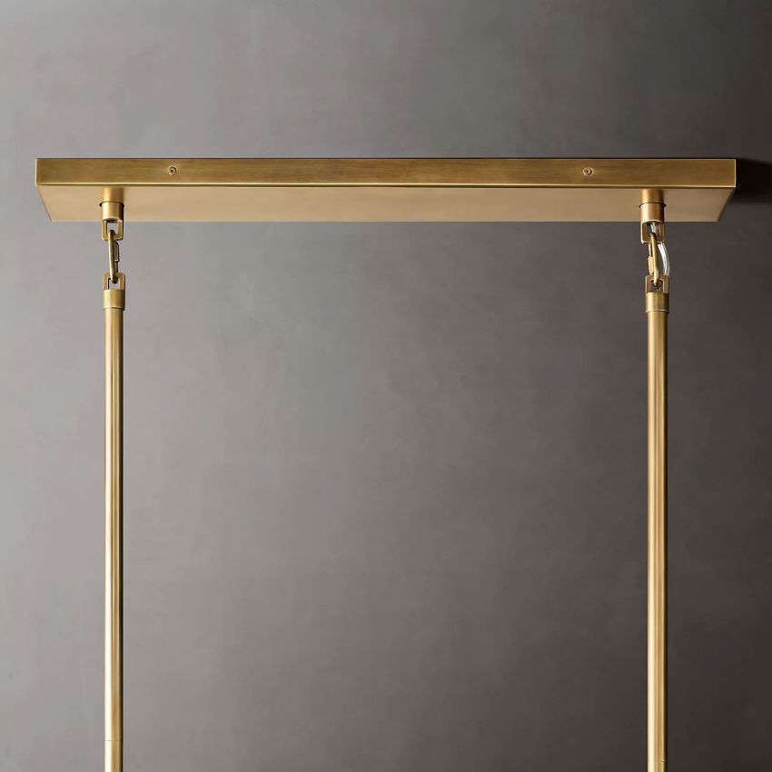 Mia Smoke Glass Tiered Rectangular Chandelier For Dinning Room-konalight