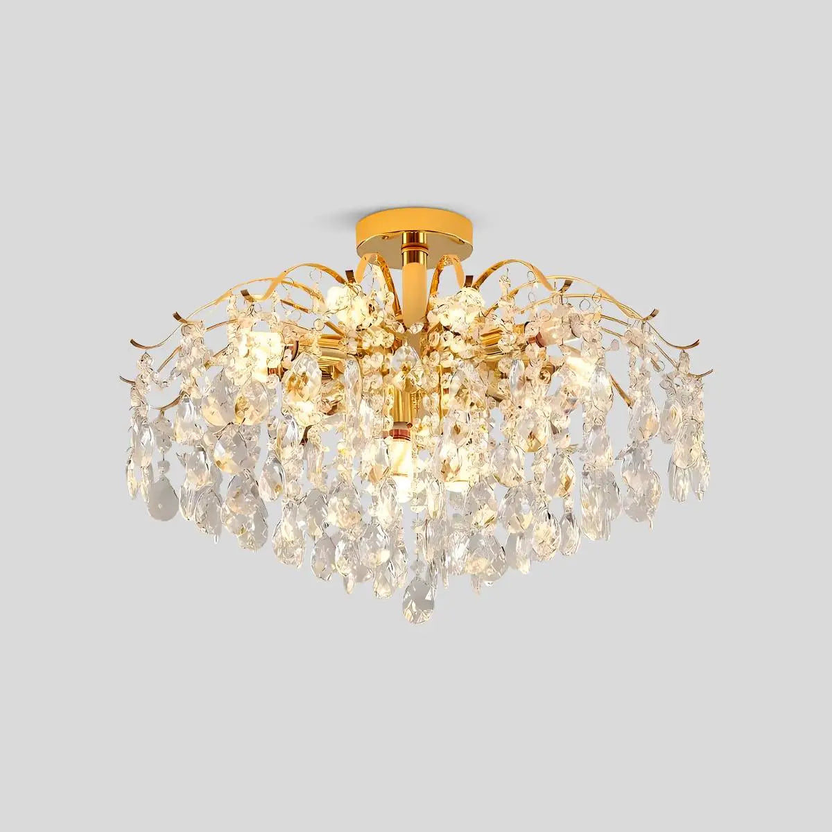 Eloer French Vintage Crystal Ceiling Chandelier