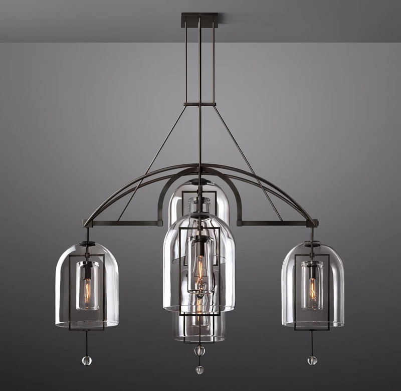 Fulcrum Round Chandelier 61" For Living Room