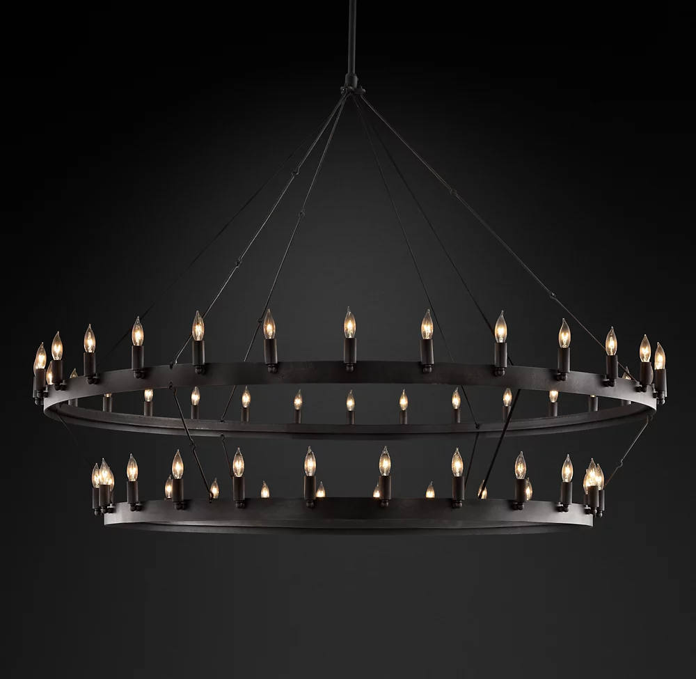 Camino Vintage Candelsbra 2-Tier Chandelier For Living Room