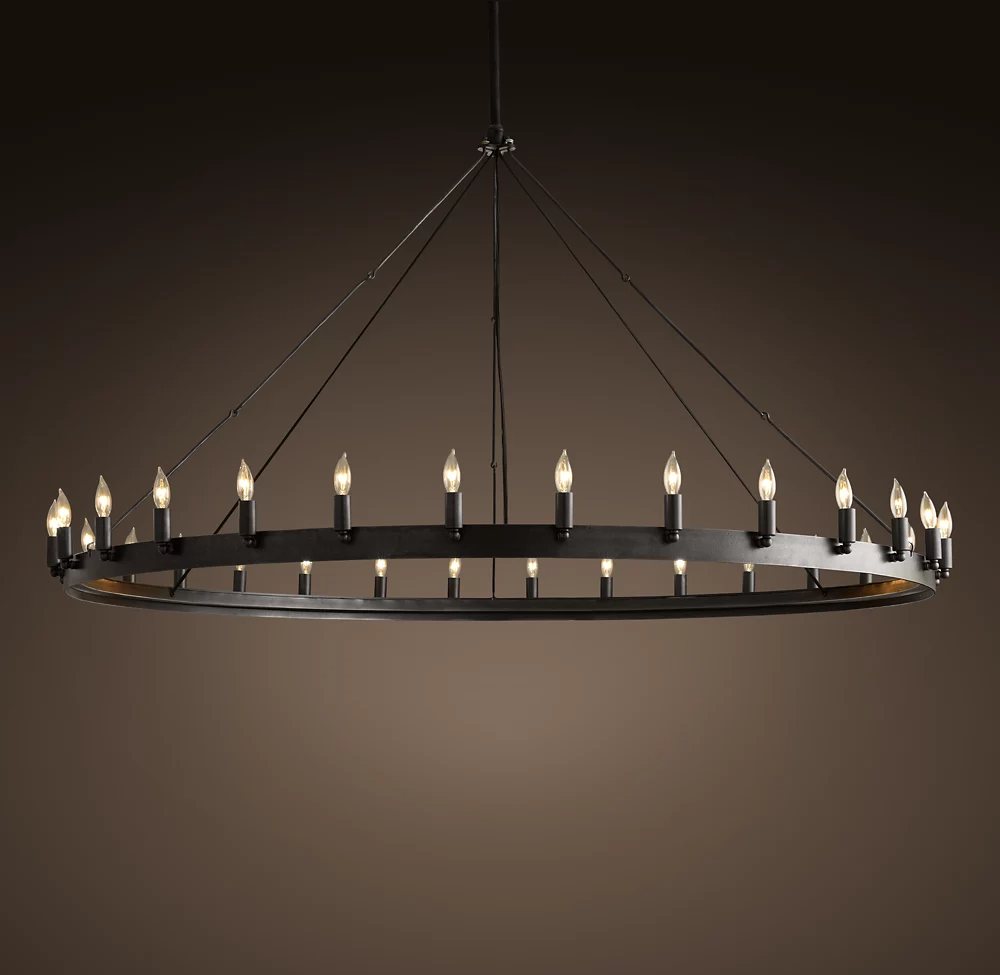 Camino Vintage Candelsbra Round Chandelier For Living Room-konalight