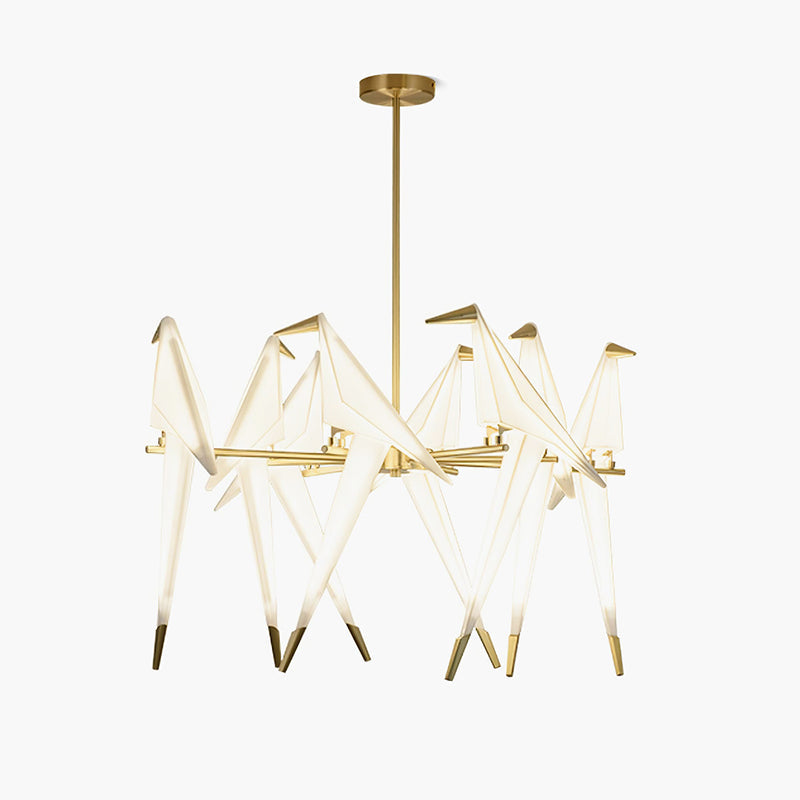 Eloer Paper Crane Bird Chandelier for Dining Room
