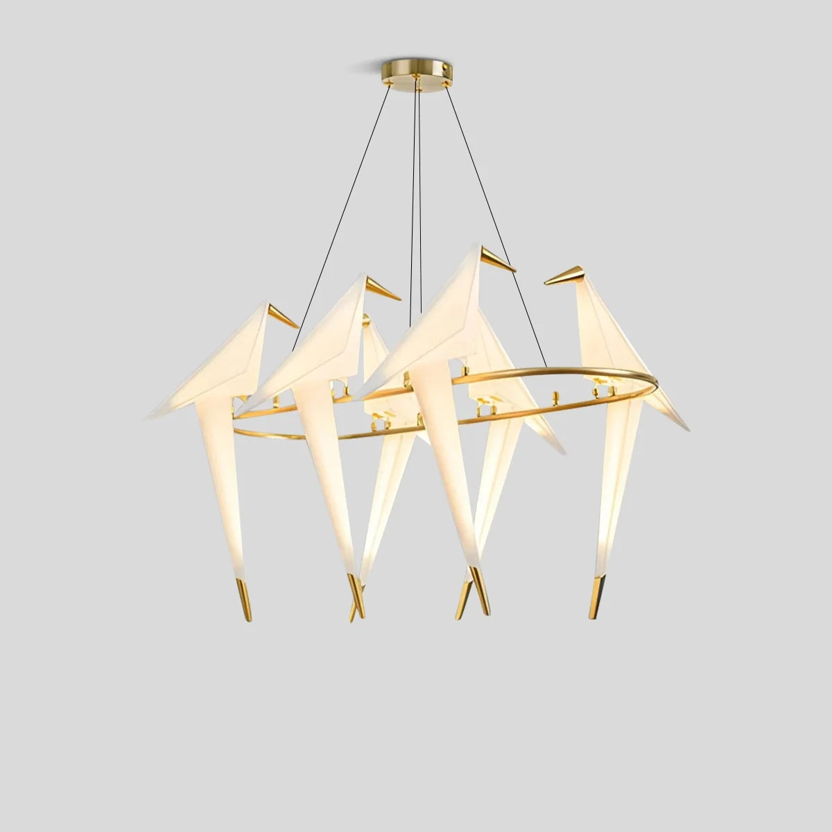 Eloer Paper Crane Bird Chandelier for Dining Room