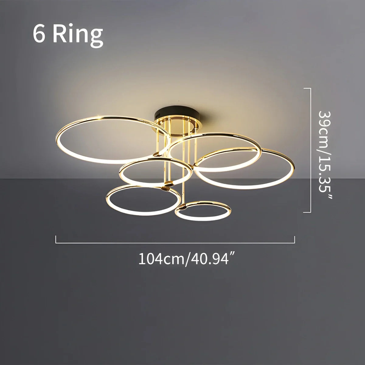 Eloer Metal Circular Chandelier Ceiling Lamp