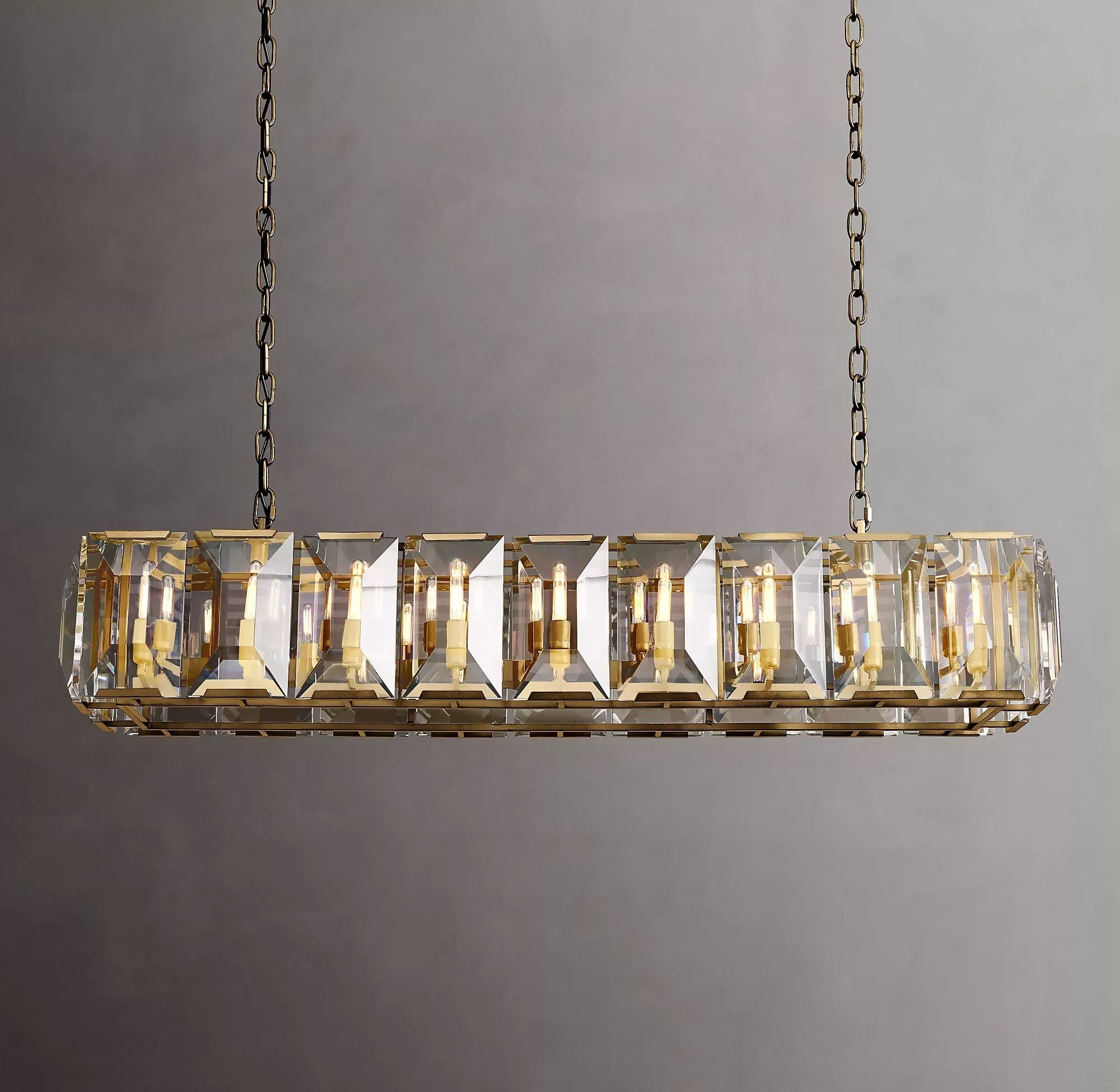 Harlow Crystal Rectangular Chandelier 54"/62"/74"-konalight