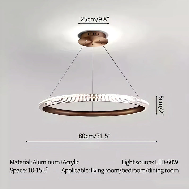Eloer Nordic Circular Chandelier for Living Room