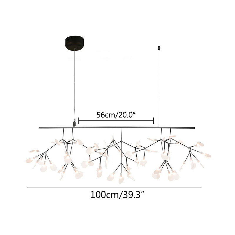 Eloer Black Firefly LED Chandelier for Dining Room